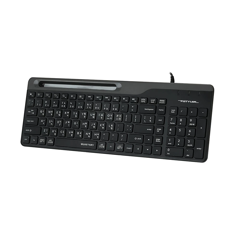 A4TECH FK25 Fstyler Wired Keyboard with Mobile Stand - Image 4