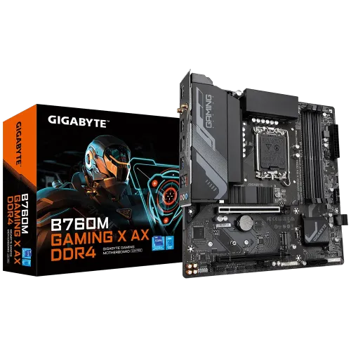 GIGABYTE B760M GAMING X AX DDR4 13th and 12th Gen Intel mATX Motherboard