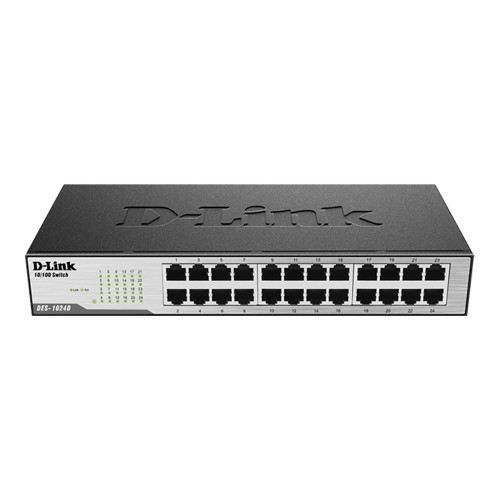 D-Link DES-1024D 24-Ports 10/100 Fast Ethernet Unmanaged Rack Mount Switch