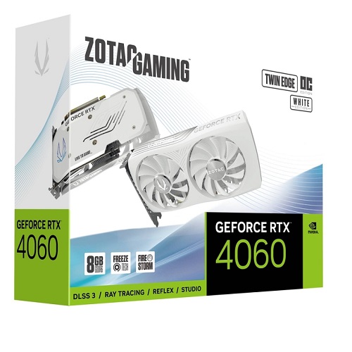ZOTAC GAMING GeForce RTX 4060 8GB Twin Edge OC White Edition Graphic Card