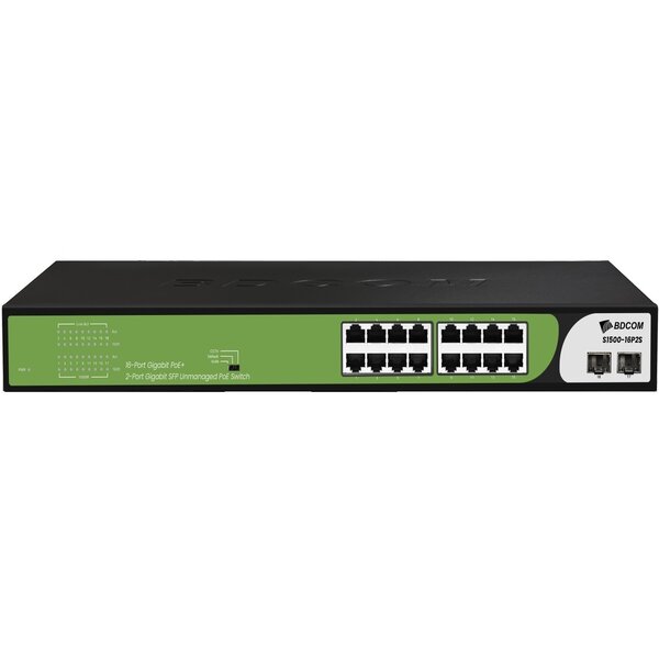 BDCOM S1500-16P2S 36Gbps Unmanaged PoE Switch