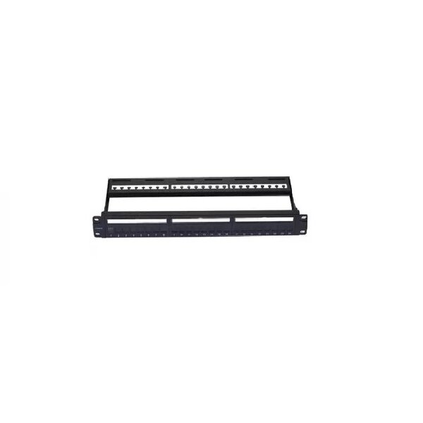 Vivanco Cat6 24 Port Patch Panel Unshielded Loaded