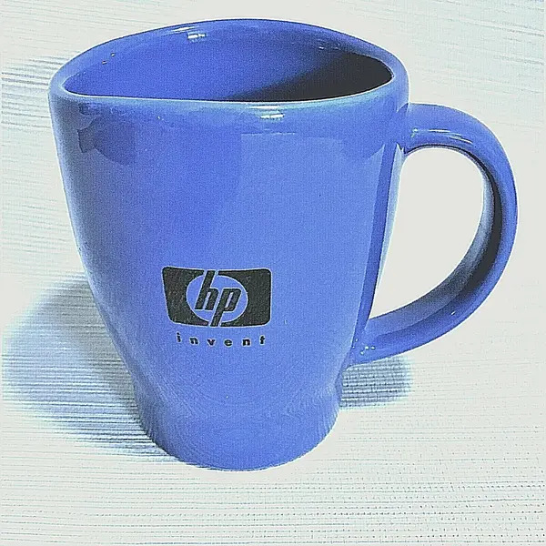 HP Blue Coffee Mug Cup