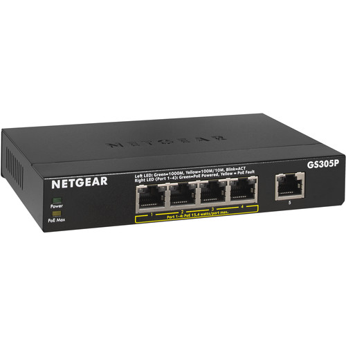 Netgear GS305P 5-Port Gigabit Unmanaged Desktop Switch