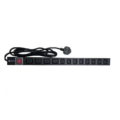 Cote CPDU-1U-12 (8-C13+ 4-C19)-16AMP 12 Port back to back PDU