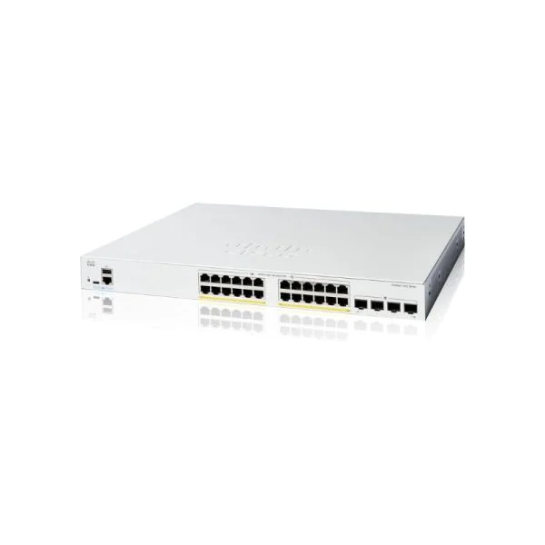 Cisco C1200-24T-4G, Cisco Catalyst 1200 Switch, 24x 1G RJ45/4x 1G SFP/Rack-mountable