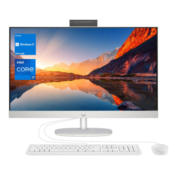 HP 27 inch All-in-One 13th Generation Core i7-1355U 16GB DDR4-3200 512GB PCIe NVMe SSD 27 Inch FHD Display PC
