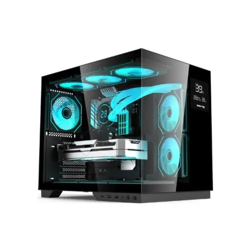 Value-Top ATX Gaming Casing with BTF Motherboard Support 2 Pcs Tempered Glass ATX Casing