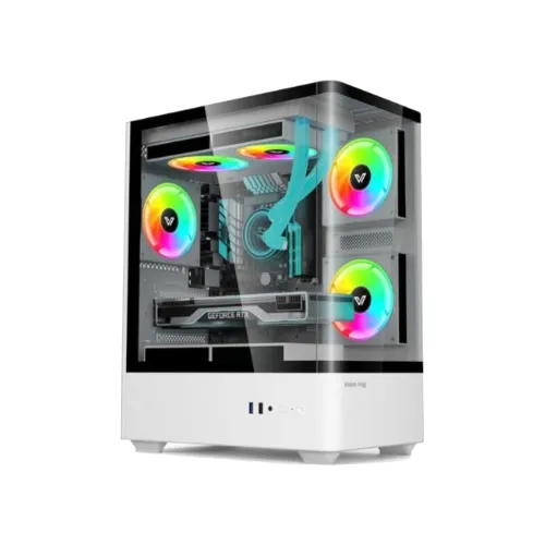 Value-Top Micro ATX Gaming Casing with 5 ARGB Fans 0.7mm Thickness USB 3.0 & 2.0 HD Audio Gaming Casing
