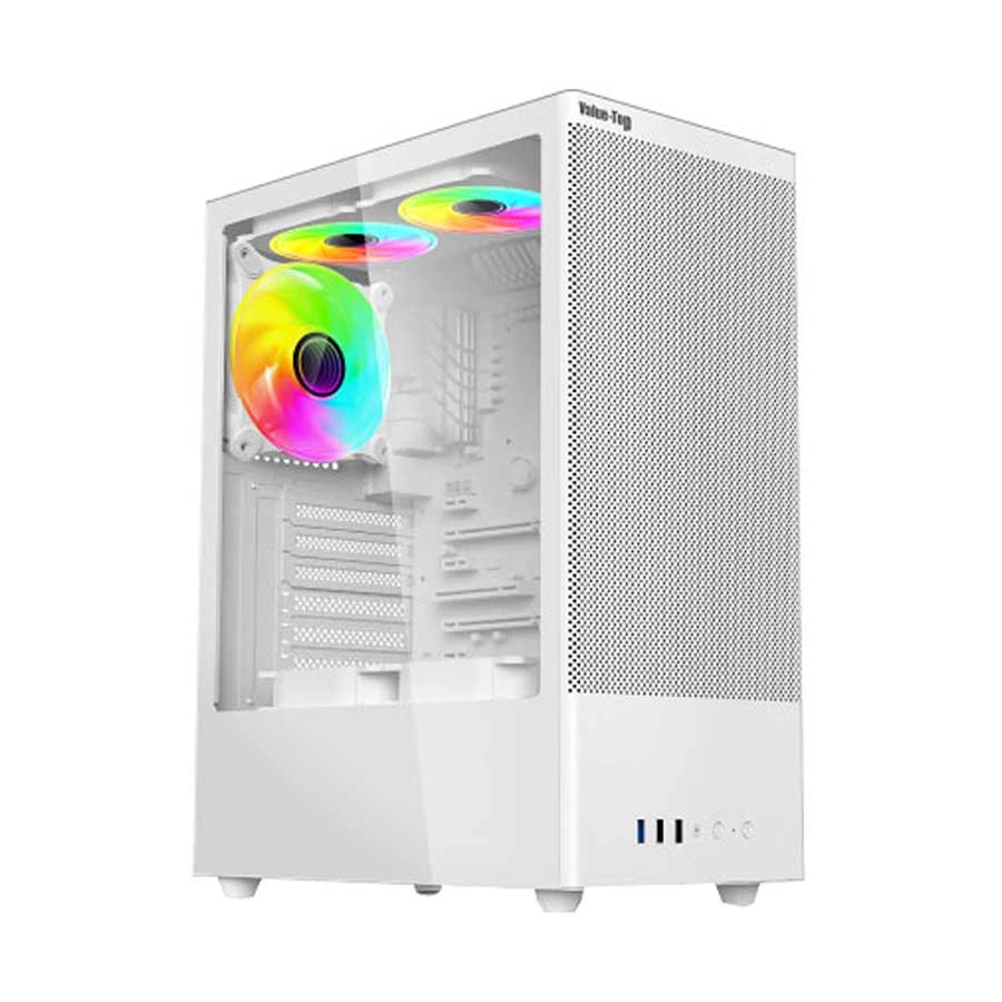Value-Top ATX Gaming Case 0.6mm Thickness with ARGB Fans and USB Ports AUNIX 82F3W