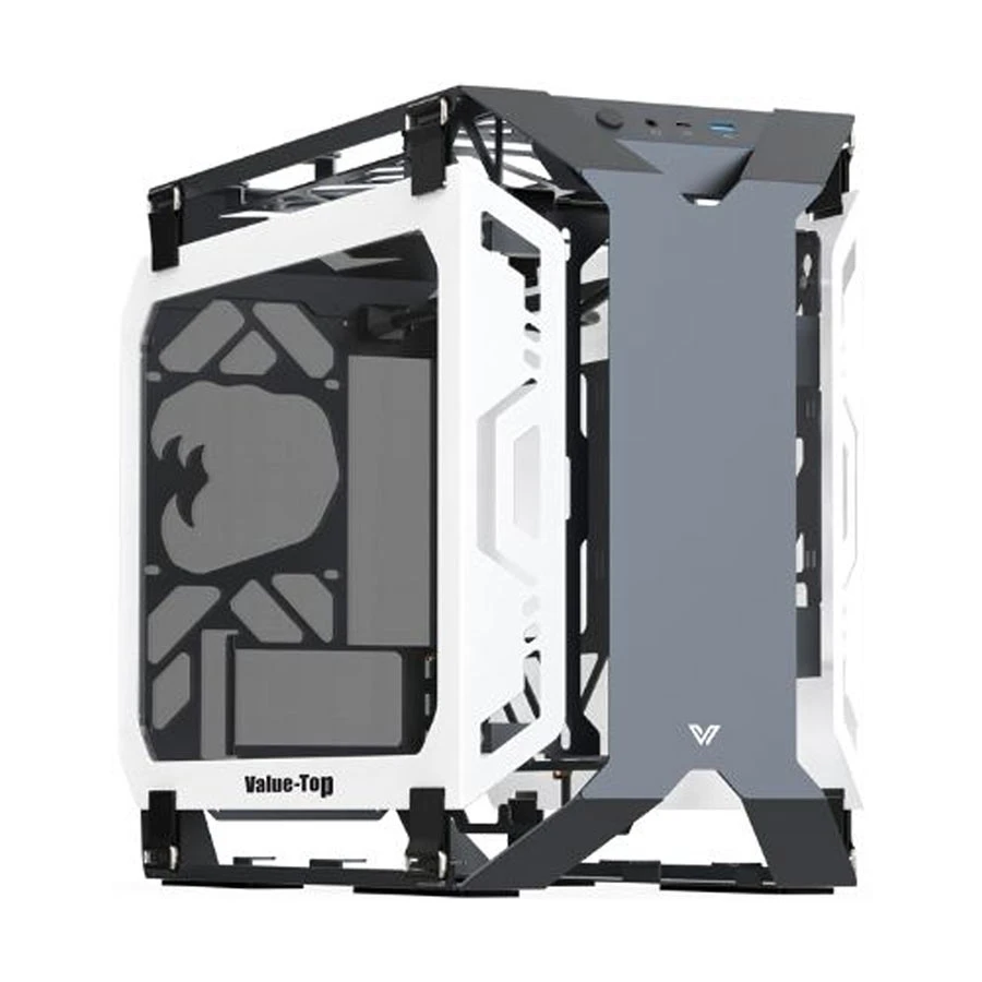 Mloong X-ERA Tempered Glass Window Open-Frame Gaming Desktop Casing