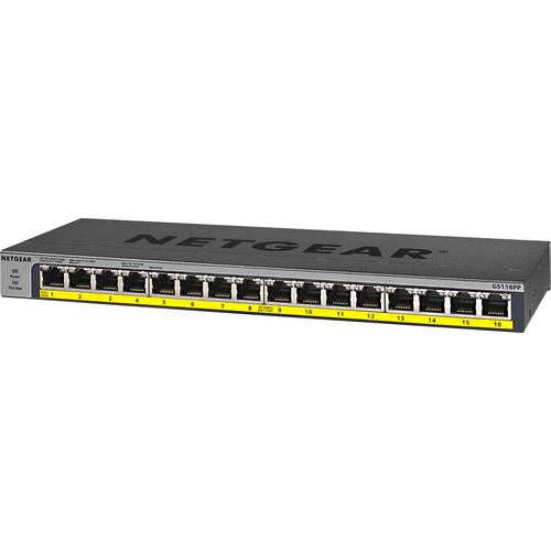 Netgear GS116LP 16-Port Gigabit Ethernet PoE/PoE+ Switch