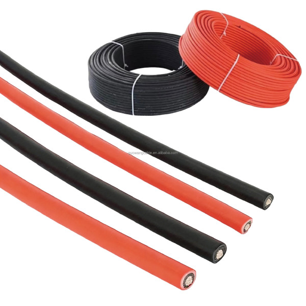 6mm² Solar PV Cable H1Z2Z2-K Flexible Photovoltaic Cable DC 1500V TÜV 2PfG 1169/08.2007 EN 50618 Pure Copper Wire (Red or Black)