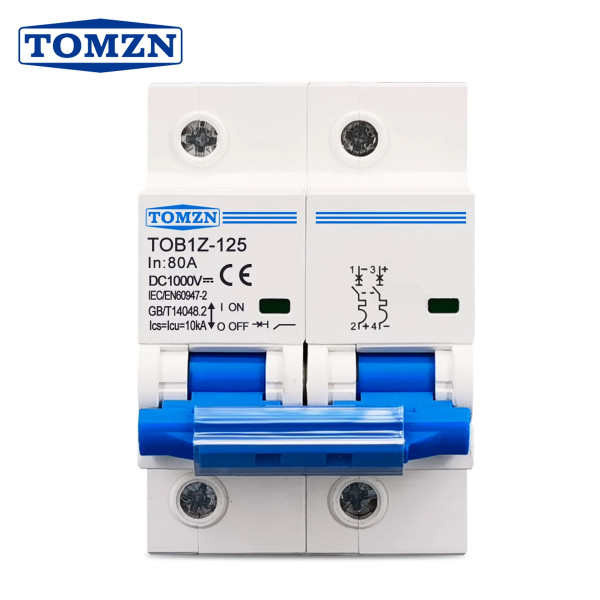 TOMZN Circuit Breaker 80A, 100A, 125A for PV & Battery Systems