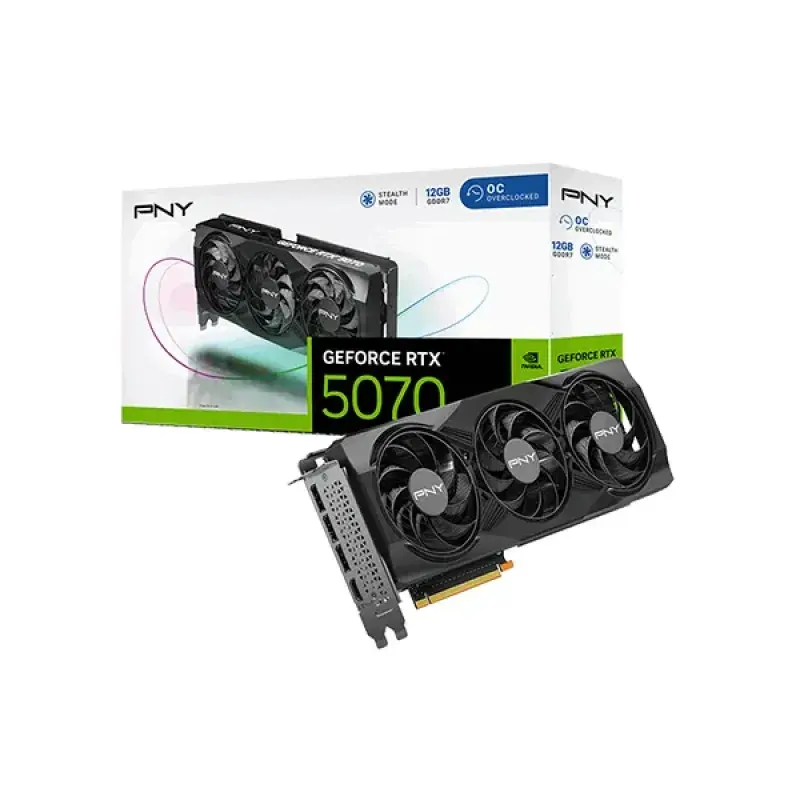 PNY GeForce RTX 5070 12GB GDDR7 ARGB EPIC-X RGB Overclocked Triple Fan Graphics Card