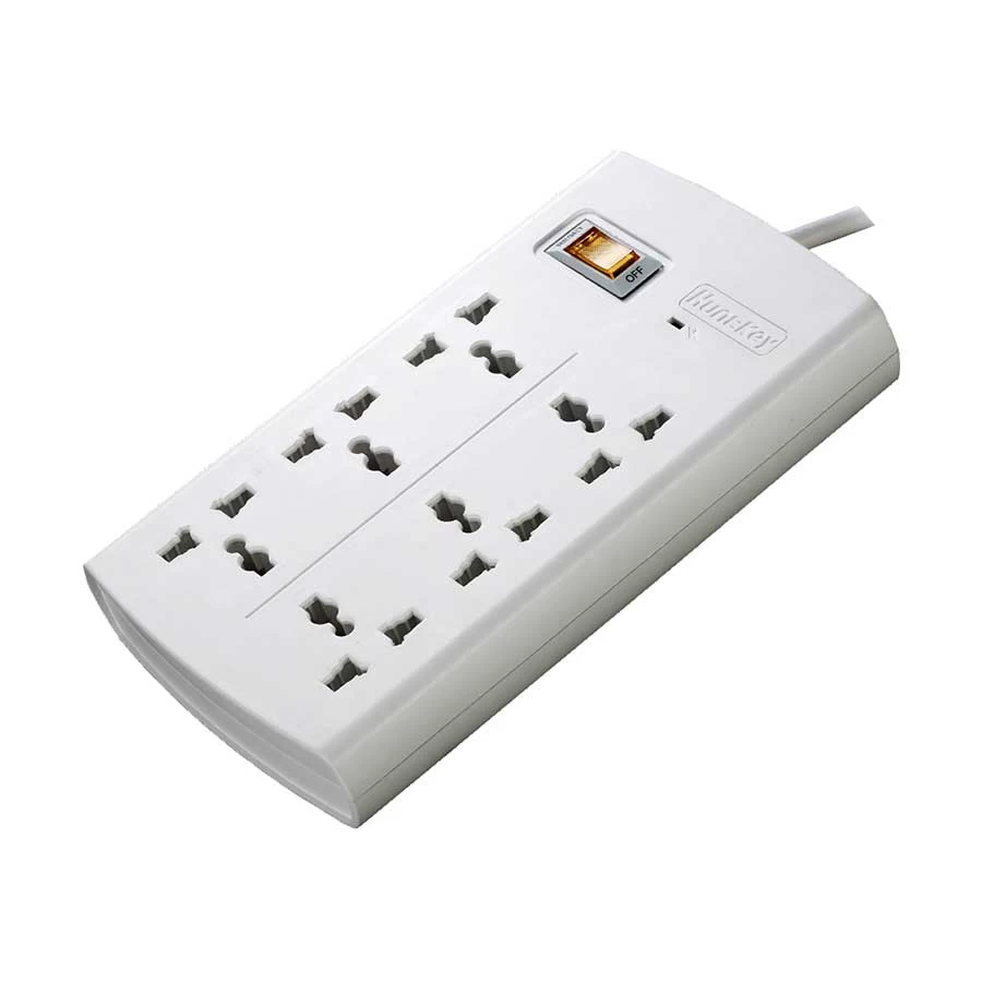 Huntkey 2 Pin 6 Port White PowerStrip