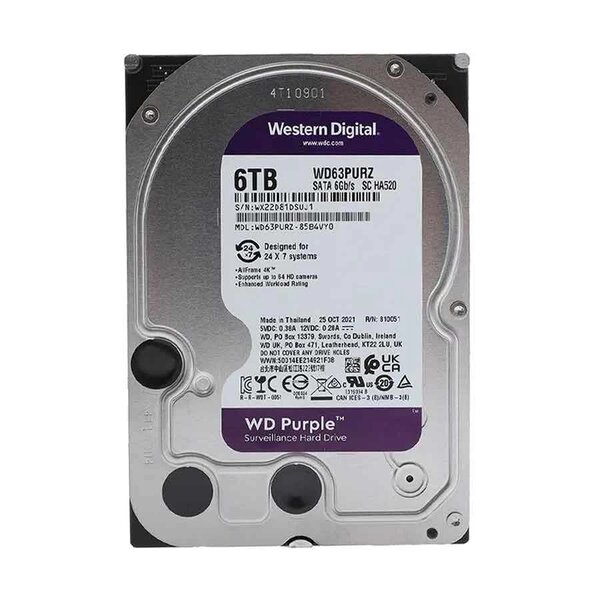 Western Digital 6TB 3.5" Purple Surveillance HDD - Image 3