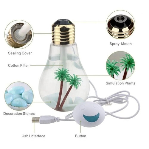 Bulb Humidifier 300ml USB Air Humidifier - Image 3