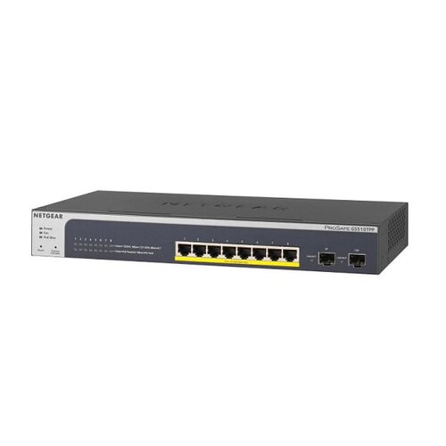 Netgear GS510TPP 8-Port 1G PoE+ + 2-Port 1G SFP Manage Rackmount Switch (PoE Budget 190W) - Image 3