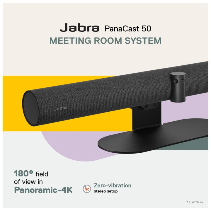 Jabra PanaCast 50 Panoramic 4K USB Conference Videobar - Image 2