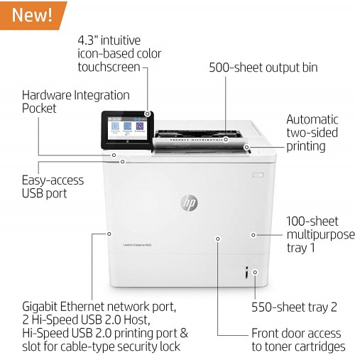 HP LaserJet Enterprise M612dn Single Function Laser Printer - Image 6