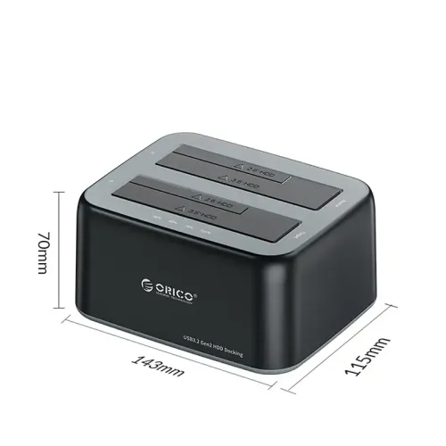 Orico  SATA HDD SSD Offline Clone Dual Bay Dock - Image 2
