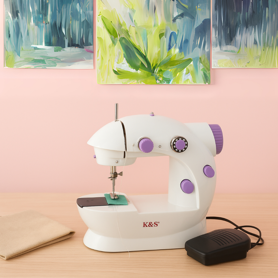 Dual Speed Portable Mini Electric Pedal Sewing Machine - Image 2