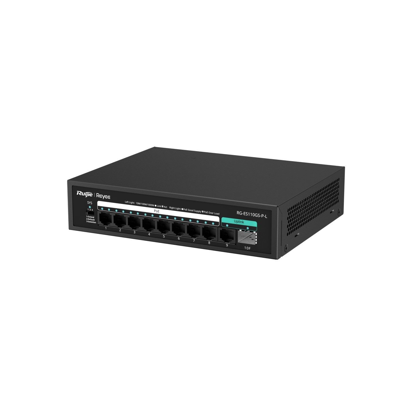 Ruijie RG-ES110GDS-P 10-port Unmanaged PoE Switch - Image 2