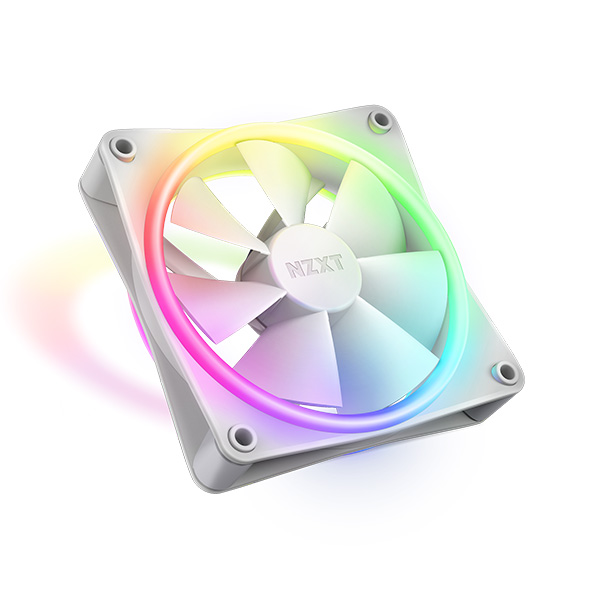 NZXT RF-D12SF-W1: F120RGB Duo - 120mm Dual-sided RGB Fan - Single Pack (White) - Image 3