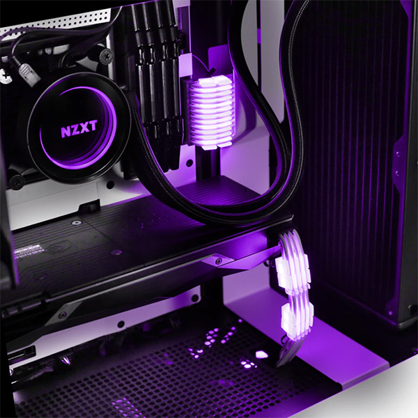 NZXT RGB Cable Comb (AH-2PCCA-01) Sleeved Power Cables - Image 2