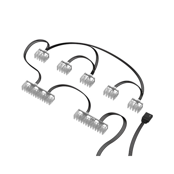 NZXT RGB Cable Comb (AH-2PCCA-01) Sleeved Power Cables - Image 3
