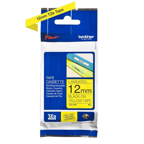 Brother TZe-631 Black on Yellow Tape Cartridge - Image 2