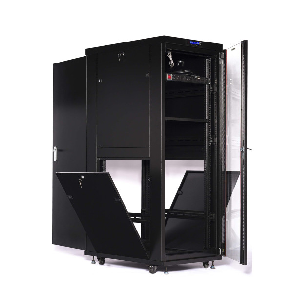 Safenet 32U (600x1000)mm Glass Front Door Network Rack - SCG-6132 - Image 4