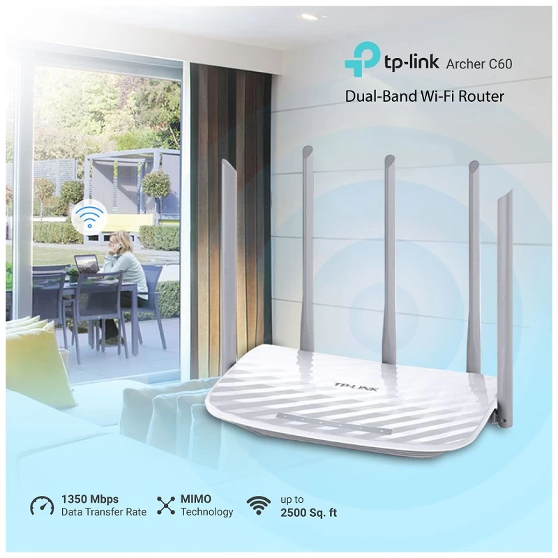 TP-Link Archer C60 AC1350 Wireless Dual Band Router - Image 4