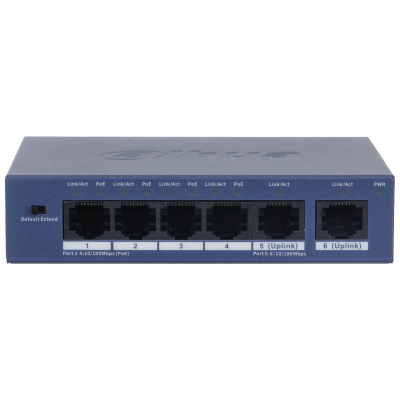 Dahua S3006-4ET-36 6-Port Unmanaged Desktop Switch with 4-Port PoE - Image 2
