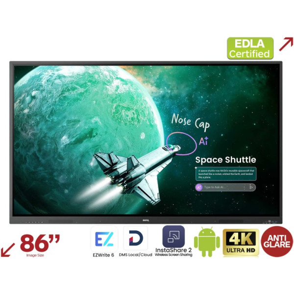 BenQ RE8605A 86 Inch 4K UHD Education Interactive Flat Panel Display - Image 2