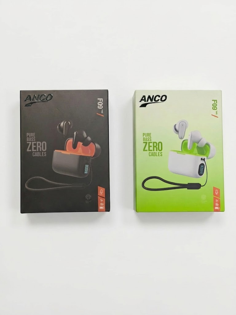 Anco F09 in Ear Wireless TWS Earbuds With LED Power Display - Image 3