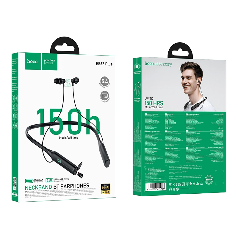 ES62 Plus Pretty Neckband Bluetooth Earphones – 150 Hours Battery | TF Card Support | Bluetooth 5.4 - Image 4