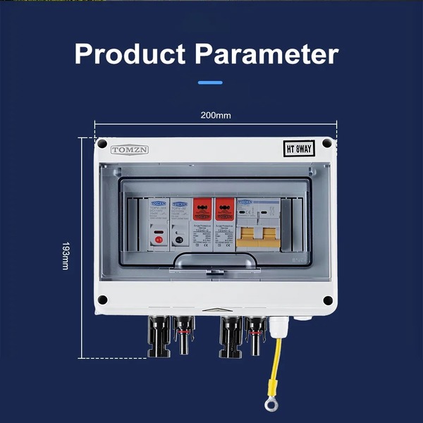 TOMZN HT 8WAY Solar PV DC Combiner IP65 Photovoltaic Distribution 20A 40A 63A Box - Image 2