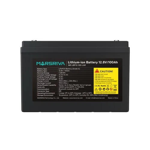 Marsriva MR-LBP12-100-LAR 1.28kWh 12.8V 100Ah 6000+ Cycle Life Battery - Image 2