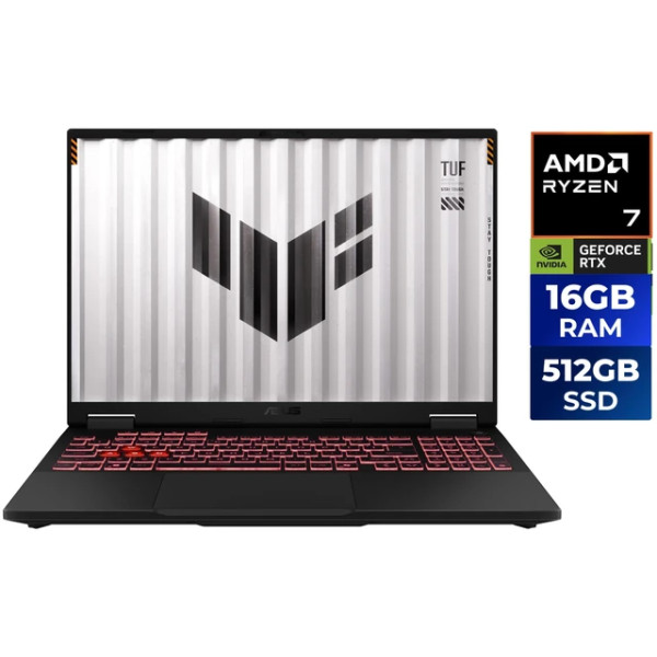 ASUS TUF A16 AMD Ryzen 7 260 16GB RAM 512GB SSD RTX 5060 8GB Laptop - Image 2
