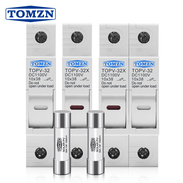 TOMZN TOPV-30 Solar PV Fuse 1000V DC 10×38mm – 6A, 10A, 15A, 20A, 25A, 30A – High Ampere Protection - Image 2