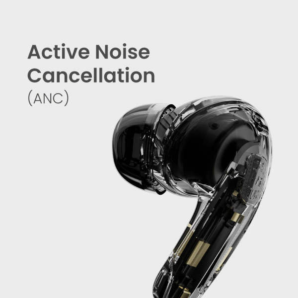 HiFuture FlyBuds4-Black HiFuture FlyBuds4 Premium ANC TWS Earbuds - Image 3