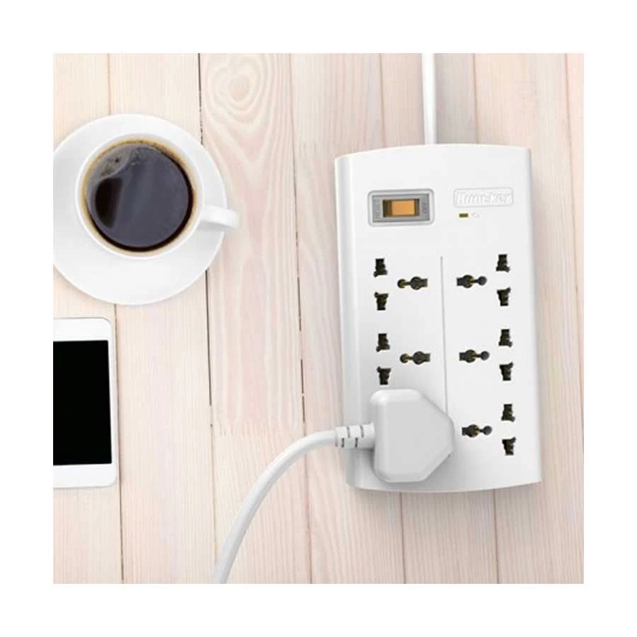 Huntkey 2 Pin 6 Port White PowerStrip - Image 3