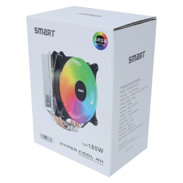 SMART HYPER COOL 4H 180W ARGB CPU Cooler - Image 2